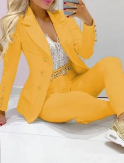 New Women's Suits Office Work Daily Wear Spring Fall Regular Coat Regular Fit Thermal Warm Windproof Breathable Stylish Contemporary Modern Style Jacket Long Sleeve Solid Color with Pockets Black White Women Blazers & Suits