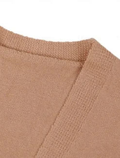 Online Women's Sweater Cardigan Casual Soft Pure Color Ribbed Open Front Pocket Knitted Long Sleeve Long Tops Knit Outdoor Daily Weekend Khaki Fall Winter Women Cardigans & Outerwears