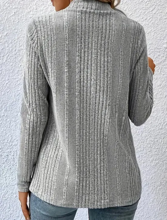 Online Women's Sweater Cardigan Casual Soft Pure Color Ribbed Open Front Knitted Long Sleeve Long Tops Knit Outdoor Daily Weekend Green Khaki Fall Winter Women Cardigans & Outerwears