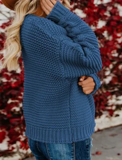 Clearance Women's Sweater Cardigan Casual Soft Pure Color Ribbed V Neck Knitted Long Sleeve Regular Tops Knit Outdoor Daily Weekend Army Green Blue Fall Winter Women Cardigans & Outerwears