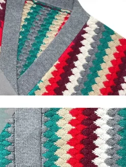 Online Women's Sweater Cardigan Casual Soft Geometric Ribbed V Neck Buttons Knitted Long Sleeve Regular Tops Knit Outdoor Daily Weekend Fall Winter Women Cardigans & Outerwears