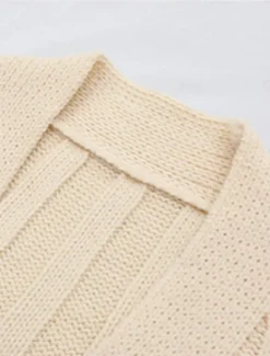 Clearance Women's Sweater Cardigan Casual Soft Pure Color Ribbed V Neck Pocket Knitted Long Sleeve Long Tops Knit Outdoor Daily Weekend Red Green Fall Winter Women Cardigans & Outerwears