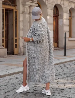 Sale Women's Sweater Cardigan Casual Soft Pure Color Ribbed Open Front Tassel Knitted Long Sleeve Long Tops Knit Outdoor Daily Weekend Black Khaki Fall Winter Women Cardigans & Outerwears