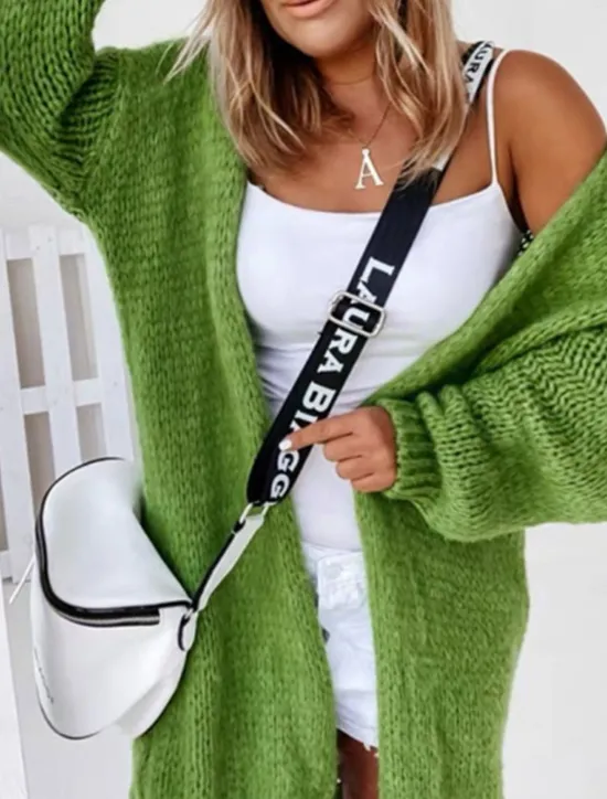 Online Women's Sweater Cardigan Elegant Fashion Streetwear Pure Color Hooded Knitted Long Sleeve Regular Tops Knit Outdoor Daily Weekend Green Khaki Fall Winter Women Cardigans & Outerwears