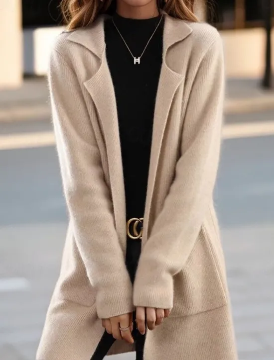 Clearance Women's Sweater Cardigan Sweater Jacket Shirt Collar Knit Pocket Knitted Spring Fall Home Daily Weekend Elegant Daily Casual Long Sleeve Pure Color Black Camel Women Cardigans & Outerwears