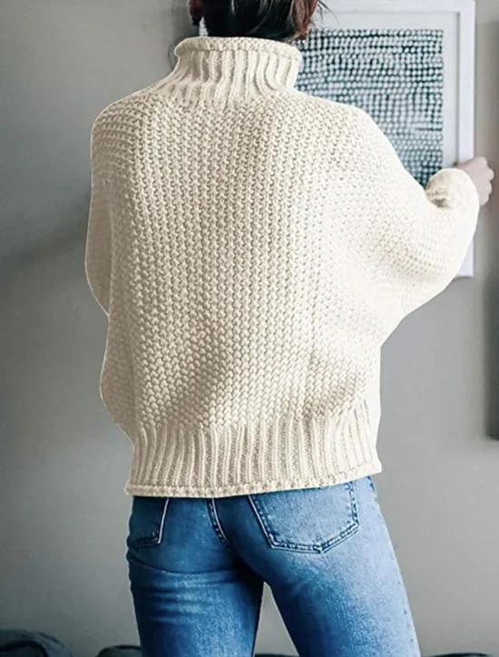 Women's Sweater Casual Soft Pure Color Ribbed Crew Neck Knitted Long Sleeve Regular Tops Knit Outdoor Daily Weekend Orange Khaki Fall Winter Women Hoodies & Sweatshirts