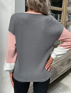 Discount Women's Sweater Casual Soft Plaid Waffle Crew Neck Knitted Long Sleeve Regular Tops Knit Outdoor Daily Weekend Fall Winter Women Pullovers & Tops