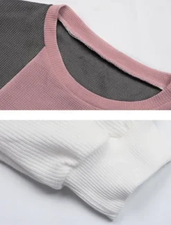 Discount Women's Sweater Casual Soft Plaid Waffle Crew Neck Knitted Long Sleeve Regular Tops Knit Outdoor Daily Weekend Fall Winter Women Pullovers & Tops