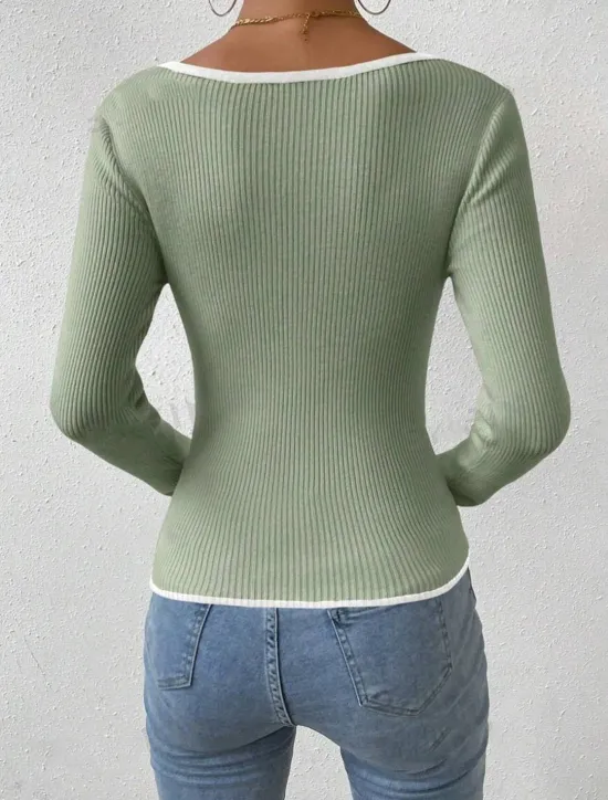 Hot Women's Sweater Daily Casual Solid Color V Neck V Neck Long Sleeve Regular Tops Knit Work Weekend Black Navy Blue Fall Winter Women Pullovers & Tops