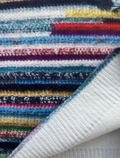 Online Women's Sweater Fashion Streetwear Striped Print Crew Neck Knitted Long Sleeve Regular Tops Knit Going out Fall Winter Women Pullovers & Tops