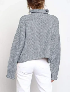 Hot Women's Sweater Turtleneck Textured Knit Textured Fall Winter Going out Elegant Fashion Daily Long Sleeve Solid Color Orange Brown Women Pullovers & Tops