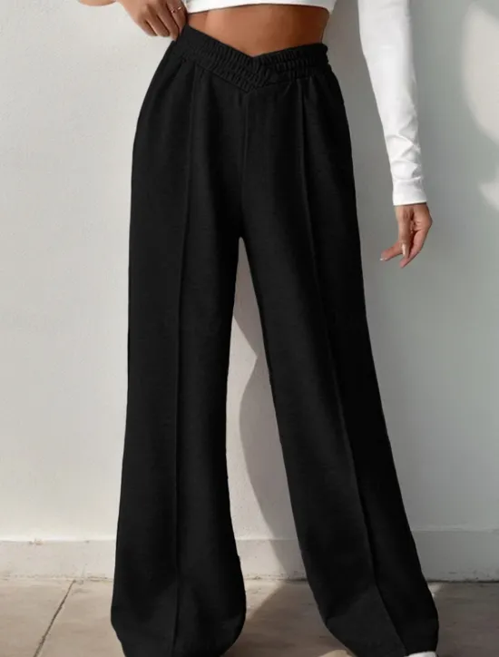 New Women's Sweatpants Chinos Pants Trousers Fashion Streetwear Casual Full Length High Waist Solid Color Elastic Waistband Comfy Soft Comfortable Stretchy Outdoor Street Light Gray Dark Gray Black Women Pants