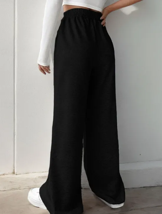 New Women's Sweatpants Chinos Pants Trousers Fashion Streetwear Casual Full Length High Waist Solid Color Elastic Waistband Comfy Soft Comfortable Stretchy Outdoor Street Light Gray Dark Gray Black Women Pants