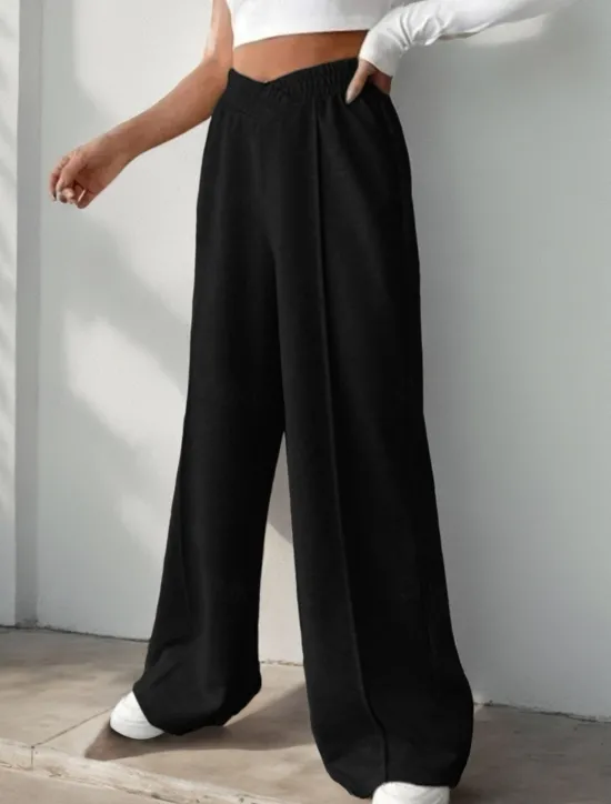 New Women's Sweatpants Chinos Pants Trousers Fashion Streetwear Casual Full Length High Waist Solid Color Elastic Waistband Comfy Soft Comfortable Stretchy Outdoor Street Light Gray Dark Gray Black Women Pants