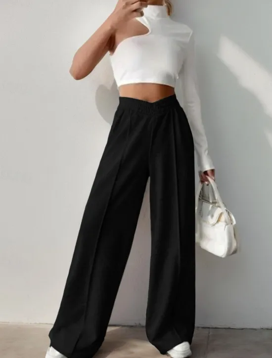 New Women's Sweatpants Chinos Pants Trousers Fashion Streetwear Casual Full Length High Waist Solid Color Elastic Waistband Comfy Soft Comfortable Stretchy Outdoor Street Light Gray Dark Gray Black Women Pants