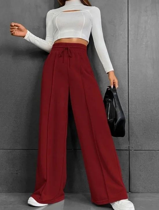 Discount Women's Sweatpants Chinos Fashion Streetwear Basic Full Length High Waist Plain Pocket Elastic Waistband Comfy Soft Comfortable Stretchy Outdoor Street Golden Wine Sky Blue Gray Summer Spring Loose Women Pants