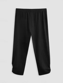Online Women's Sweatpants Chinos Fashion Streetwear Calf-Length High Waist Plain Elastic Waistband Comfy Soft Comfortable Micro-elastic Outdoor Street Robin's Egg Blue Black White Spring Fall Regular Fit Women Leggings