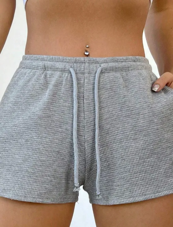 Discount Women's Sweatpants Chinos Shorts Vacation Vintage Fashion Short High Waist Plain Pocket Elastic Waistband Comfy Soft Comfortable Micro-elastic Outdoor Street Sky Blue Light Grey Light Green Summer Women Shorts