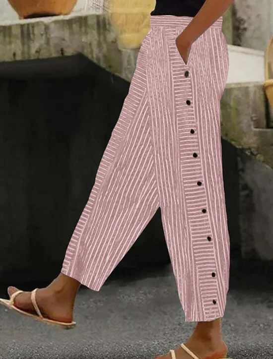 Women's Sweatpants Chinos Fashion Streetwear Full Length Medium Waist Stripe Plain Pocket Elastic Waistband Comfy Soft Comfortable Micro-elastic Outdoor Street rice white Wine Royal Blue Spring Women Pants