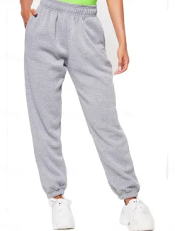 Hot Women's Sweatpants Joggers Fashion Streetwear Casual Full Length High Waist Solid Color Pocket Elastic Waist Comfort Breathability Soft Micro-elastic Vacation Street Sport Black thin section Gray Women Pants