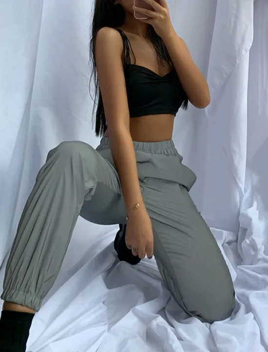 Best Women's Sweatpants Pants Trousers Fashion Streetwear Athleisure Full Length High Waist Plain Pocket High Cut Comfort Breathability Soft Micro-elastic Vacation Street Daily Fall Winter Women Pants
