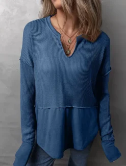 Hot Women's Sweatshirt Casual Plain Street Dailywear V Neck Long Sleeve White Blue Khaki Fall Winter Women Hoodies & Sweatshirts