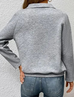 Outlet Women's Sweatshirt Crew Neck Long Sleeve Black Green Gray Fall Winter Women Hoodies & Sweatshirts