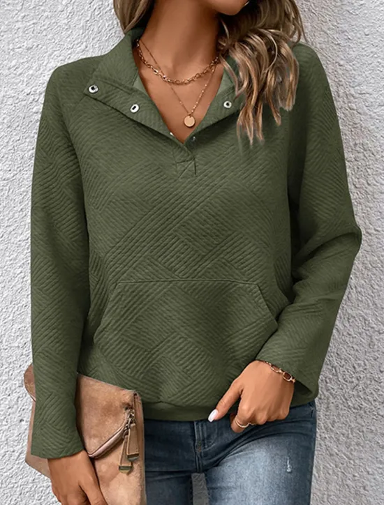 Outlet Women's Sweatshirt Crew Neck Long Sleeve Black Green Gray Fall Winter Women Hoodies & Sweatshirts
