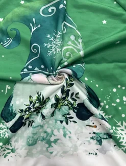 Discount Women's Sweatshirt Gnome Print Snowflake Crew Neck Long Sleeve Casual Holiday Top Green White Winter Apparel Women Hoodies & Sweatshirts