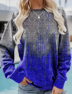 Women's Sweatshirt Graphic Street Dailywear Print Casual Crew Neck Long Sleeve Micro-elastic Fall Winter Comfrt Breathable Soft Fabric Women Hoodies & Sweatshirts