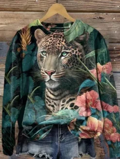 New Women's Sweatshirt Pullover Graphic Casual Sports Print Active Sportswear Round Neck Long Sleeve Top Micro-elastic Fall & Winter Comfrt Breathable Soft Fabric Women Hoodies & Sweatshirts
