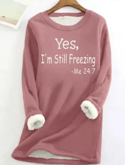 Outlet Women's Sweatshirt Pullover Fuzzy Comfrt Sherpa Fleece Lined Letter Street Casual Round Neck Crewneck Long Sleeve Black Yellow Pink Red Violet Fall & Winter Women Hoodies & Sweatshirts