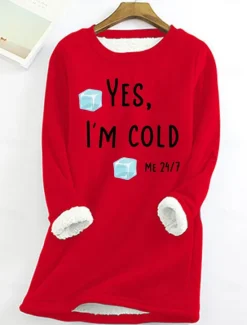 Hot Women's Sweatshirt Pullover Sherpa Letter Casual Sports Warm Fuzzy Comfrt Round Neck Long Sleeve Top Micro-elastic Fall & Winter Comfrt Breathable Soft Fabric Women Hoodies & Sweatshirts