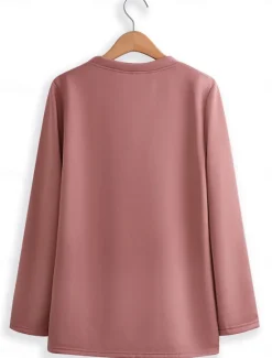 New Women's Sweatshirt Pullover Fleece Lined Warm Pajamas Sherpa Graphic Letter Casual Sports Warm Fuzzy Comfrt Round Neck Long Sleeve Top Micro-elastic Fall & Winter Comfrt Breathable Soft Fabric Women Women's Tops|Hoodies & Sweatshirts