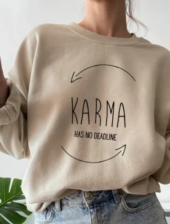 Hot Women's Sweatshirt Pullover Letter Street Casual Sports Basic Round Neck Long Sleeve Top Micro-elastic Fall & Winter Comfrt Breathable Soft Fabric Women Hoodies & Sweatshirts