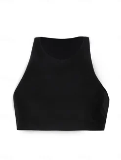 Discount Women's Swimsuits Bikini 2 Piece Briefs Swimsuit Backless Slim Vacation Beach Wear Solid Color Round Neck Sleeveless Bathing Suits Women Bikinis