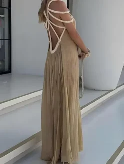 Clearance Women's Swimsuits Cover Up Swim Dress Swimsuit Cut Out Vacation Beach Wear Solid Color Halter Neck Sleeveless Bathing Suits Women Cover Up