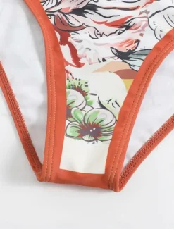 Best Women's Swimsuits One Piece 2 Piece Skirt Swimsuit Ruffle Backless Tummy Control High Waist Slim Vacation Beach Wear Floral Asymmetric Neck Sleeveless Bathing Suits Women Swimdresses