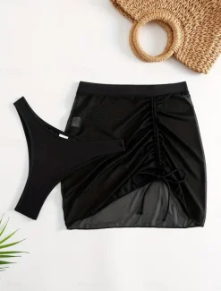Clearance Women's Swimsuits Swim Dress Swimsuit Cut Out Vacation Beach Wear Plain Sleeveless Bathing Suits Women Cover Up