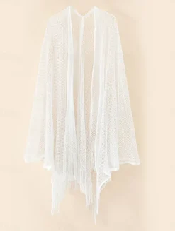 Clearance Women's Swimsuits wrap Swimsuit Fringe Hem Cut Out Vacation Beach Wear Solid Color V Neck Long Sleeve Bathing Suits Women Cover Up