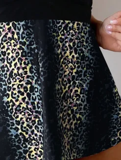 New Women's Swimwear 2 Piece Cheeky Swimsuit Backless Tummy Control High Waist Slim Vacation Beach Wear Leopard Halter Neck Sleeveless Bathing Suits Women Leopard Swimwear|Tankinis