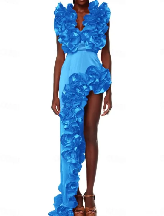 Hot Women's Swimwear 2 Piece Monokini Swimsuit Backless Tummy Control High Waist Slim Vacation Beach Wear Solid Color Asymmetric Neck Sleeveless Bathing Suits Women Swimdresses