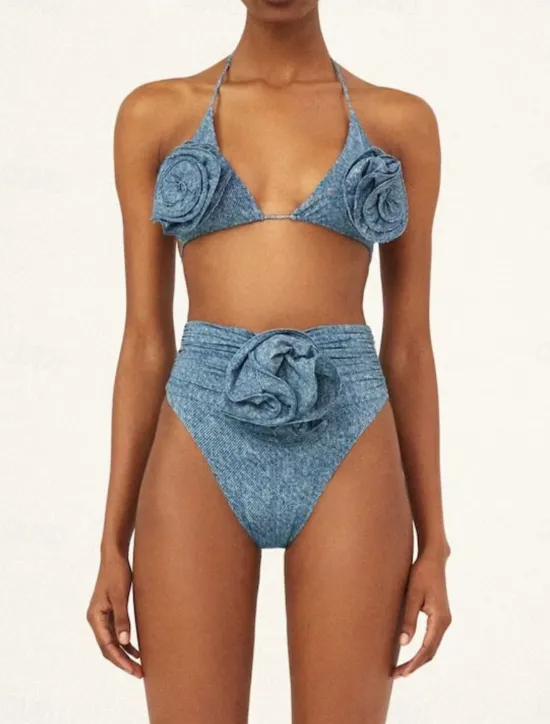 Best Women's Swimwear Bikini 2 Piece Skirt Swimsuit Backless Slim Vacation Beach Wear Solid Color V Neck Sleeveless Bathing Suits Women Swimdresses|Bikinis