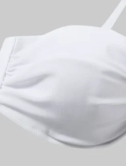 Outlet Women's Swimwear Bikini 2 Piece Cheeky Swimsuit Ruched 2 Piece Open Back Sexy Beach Wear Sexy Plain Pure Color Strapless Sleeveless Bathing Suits Women Bikinis