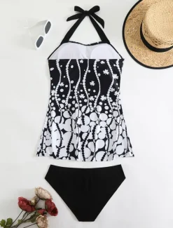 Clearance Women's Swimwear Bikini 2 Piece Cheeky Swimsuit Backless Slim Vacation Beach Wear Camo U Neck Sleeveless Bathing Suits Women Swimdresses|Bikinis