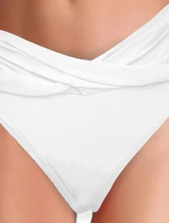 Clearance Women's Swimwear Bikini Bottom Swimsuit High Waist Vacation Beach Wear Solid Color Sleeveless Bathing Suits Women Bikinis