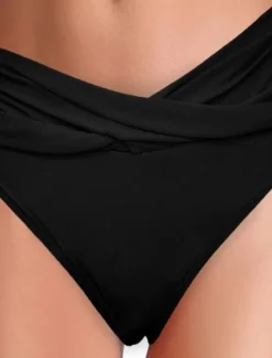 Clearance Women's Swimwear Bikini Bottom Swimsuit High Waist Vacation Beach Wear Solid Color Sleeveless Bathing Suits Women Bikinis
