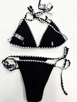 Clearance Women's Swimwear Bikini Swimsuit Elegant Fashion Solid Color Sleeveless Bathing Suits Women Bikinis