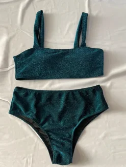 Best Women's Swimwear Bikini Swimsuit Elegant Vacation Solid Color Sleeveless Bathing Suits Women Bikinis
