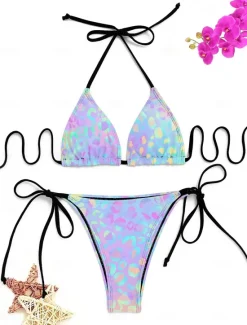 Online Women's Swimwear Bikini Swimsuit Stylish Ombre Sleeveless Bathing Suits Women Bikinis